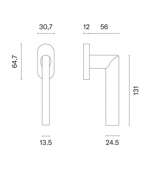 KALMIA black window handle designer handle