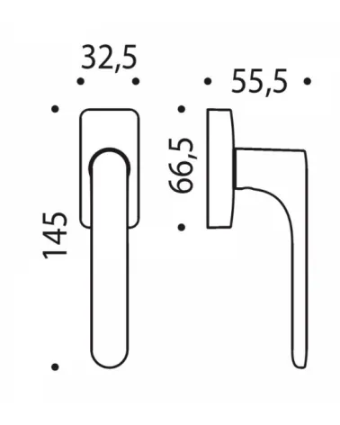copy of Ocean Blue Sunset door handle - Moon One Square - designer handle