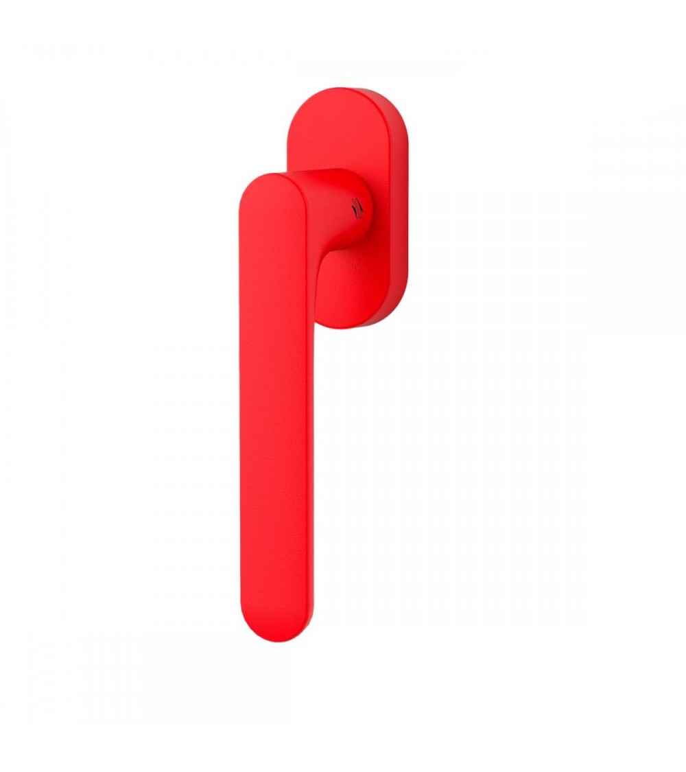 Strawberry Red window handle - Moon One Round - designer handle