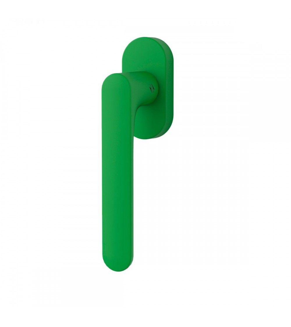 Lime Green window handle - Moon One Round - designer handle