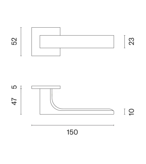 ALISSO zamak door handle designer handle colour 2