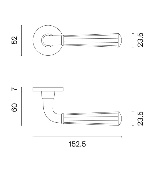 MARIGOLD polished gold door handle design handle
