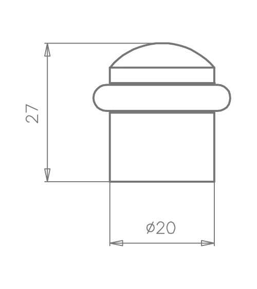 Black door stop TUPAI 115 designer hardware