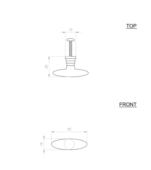 COP294 brass furniture knob - designer handle