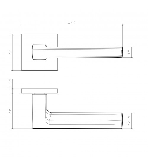 OGA graphite door handle designer handle