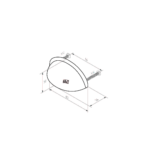 Bronze furniture handle PCO - designer handle