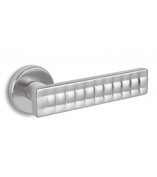 Satin chrome door handle Ento Mabelle designer handle