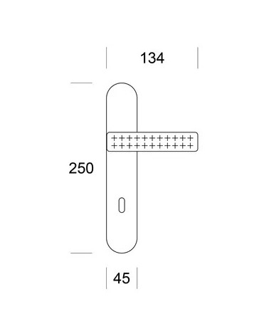 Ento Mabelle door handle with dimensions