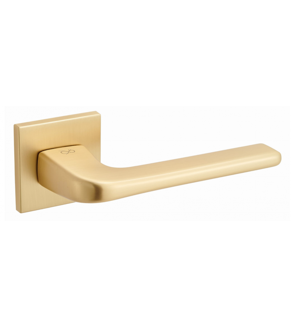 Solo matt gold door handle - designer handle