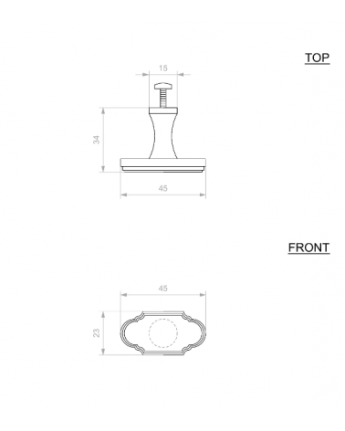 Furniture knob handle BT258BIS - designer handle