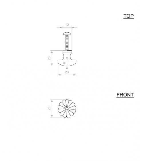 Furniture knob handle BT270bis - designer handle