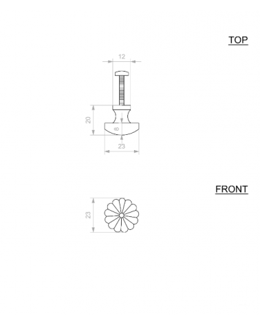 Furniture knob handle BT270bis - designer handle