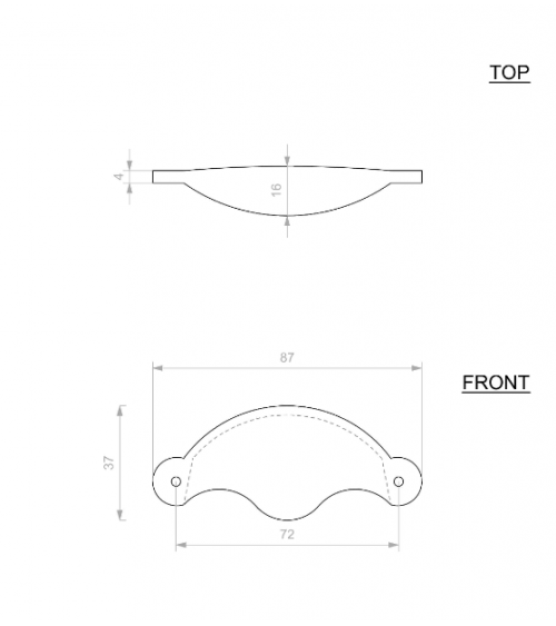 Shell furniture handle P47