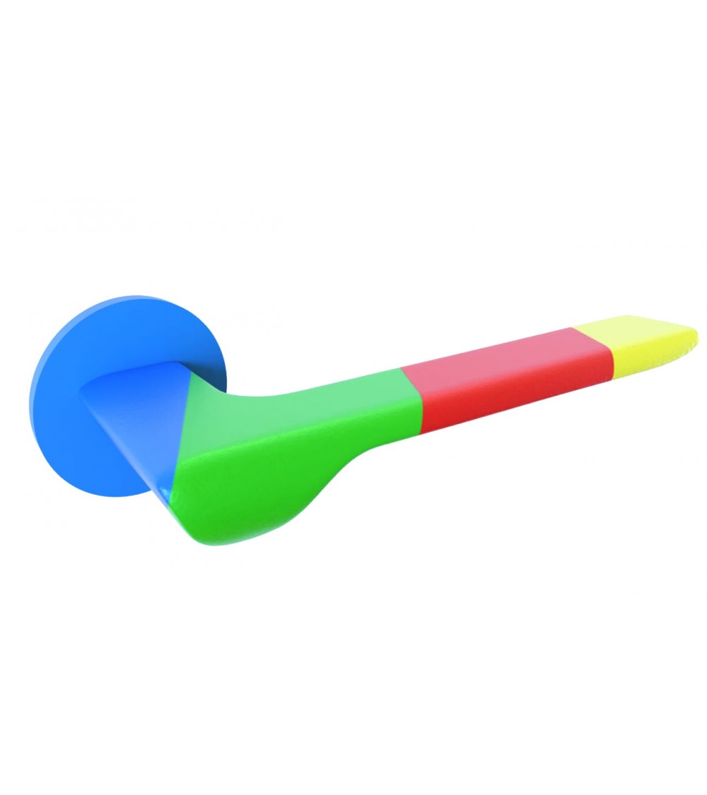 Line Round paintable door handle - designer handle