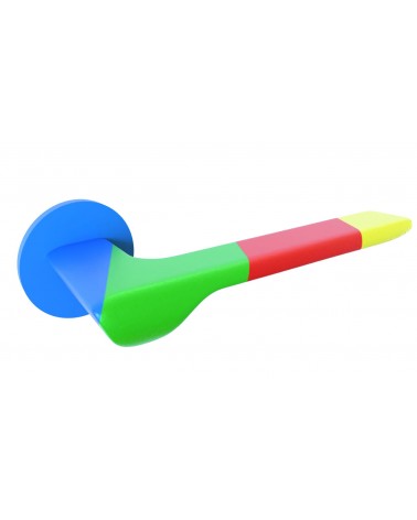 Line Round paintable door handle - designer handle