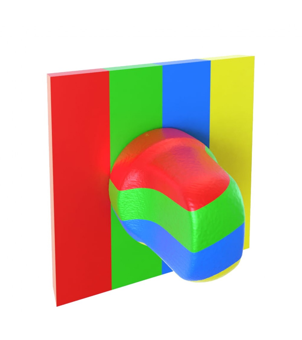 Line square WC escutcheon to paint - designer handle