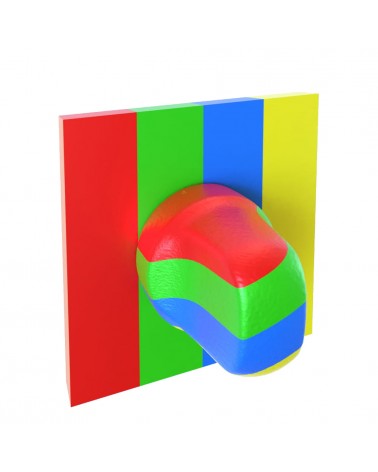 Line square WC escutcheon to paint - designer handle