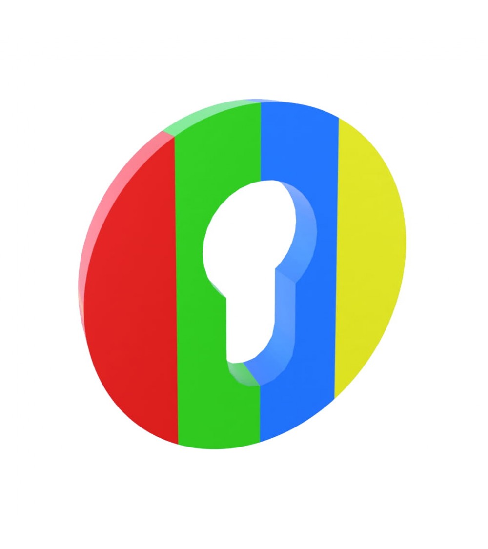 Line round cylinder key escutcheon to paint - designer handle