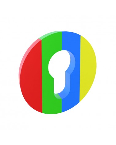 Line round cylinder key escutcheon to paint - designer handle