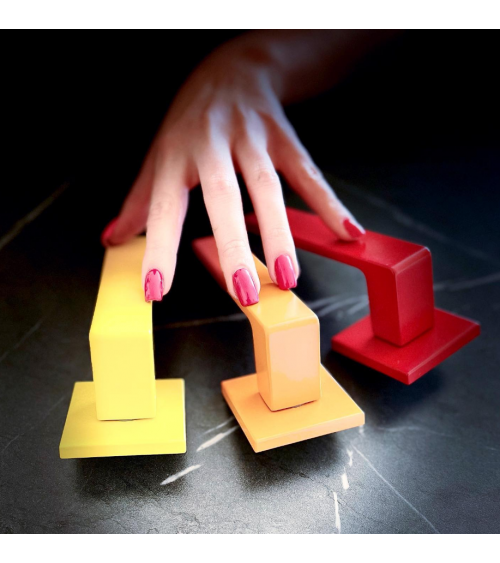 Line Square paintable door handle - designer handle