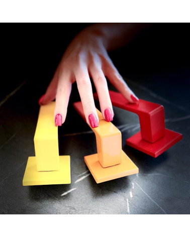 Square Line paintable door handle - designer handle
