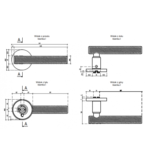 Matt gold KERRIA door handle designer handle
