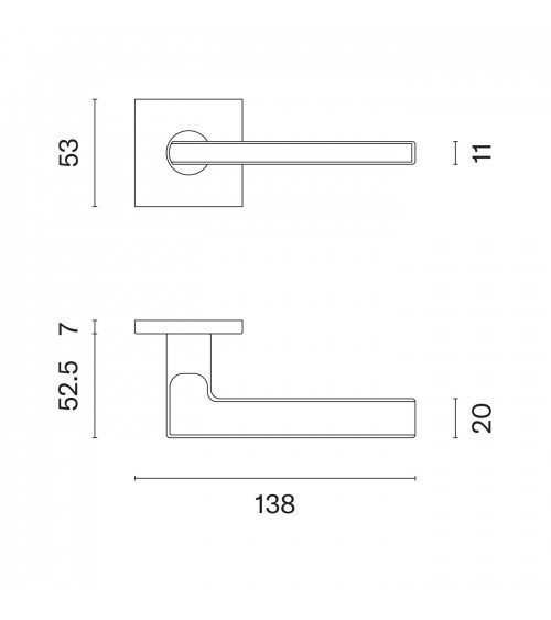 SIRA black door handle design handle