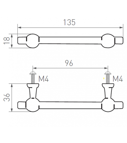 MDF furniture handle - design handle