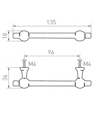 MDF furniture handle - design handle
