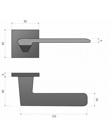 GIULIA Line door handle design handle with dimensions