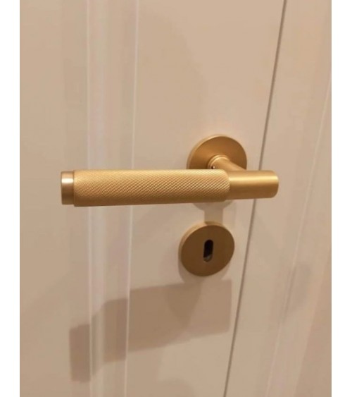 Satin gold Time Slim door handle design handle