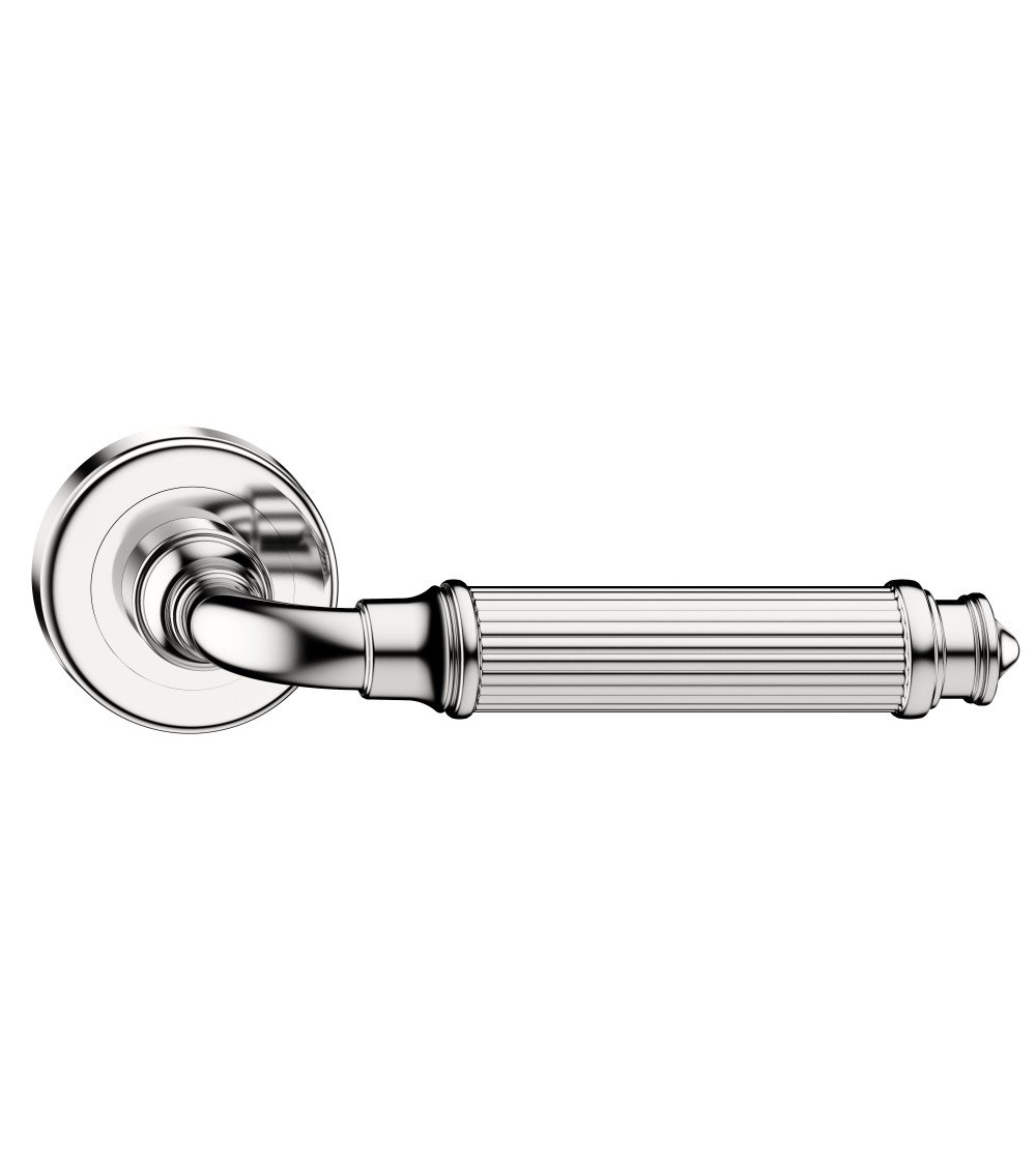 Polished chrome ARIA Slim door handle design handle