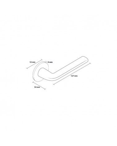 Scandi Slim door handle design hardware with dimensions