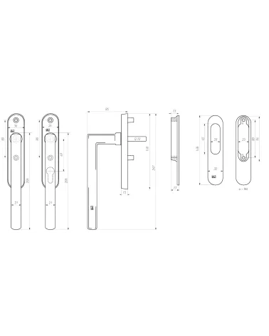 Sliding door window handle - designer handle