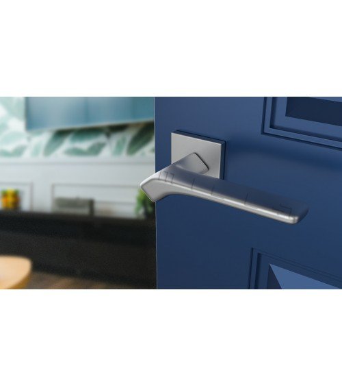 BERGERIA satin chrome door handle designer hardware