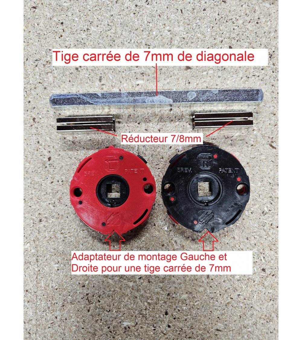 Moon handle fitting kit for 7mm spindle lock - design handle