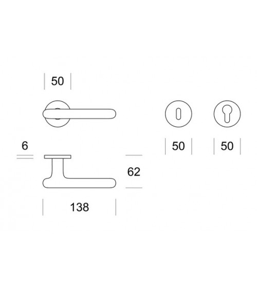 Polished Chrome Door Handle Ento Contact