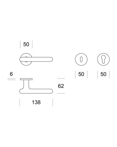 Polished Chrome Door Handle Ento Contact