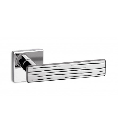 Graphite door handle Ento Wood designer ironmongery