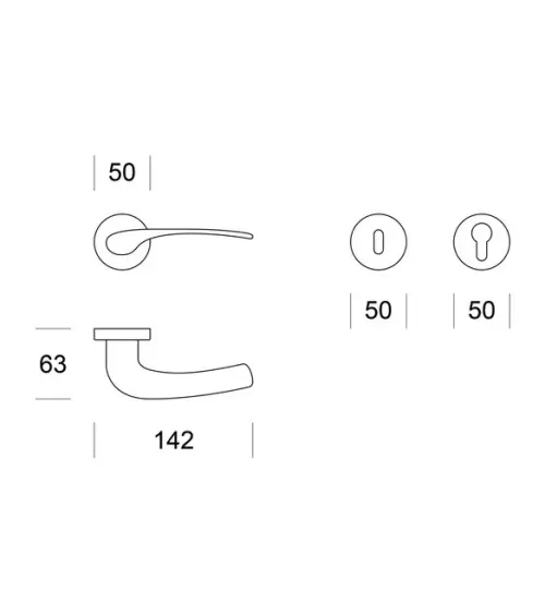 Polished chrome Ento Flap door handle design handle