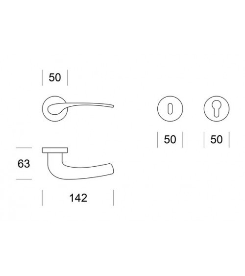 Polished chrome Ento Flap door handle design handle