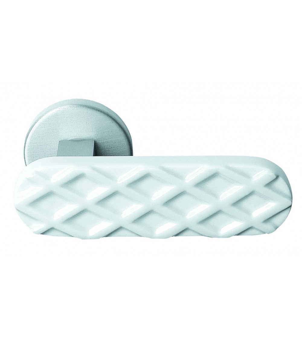 White porcelain crosspiece door handle Merigous - designer handle