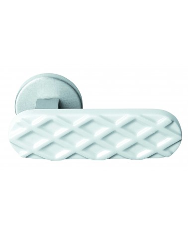 White porcelain crosspiece door handle Merigous - designer handle
