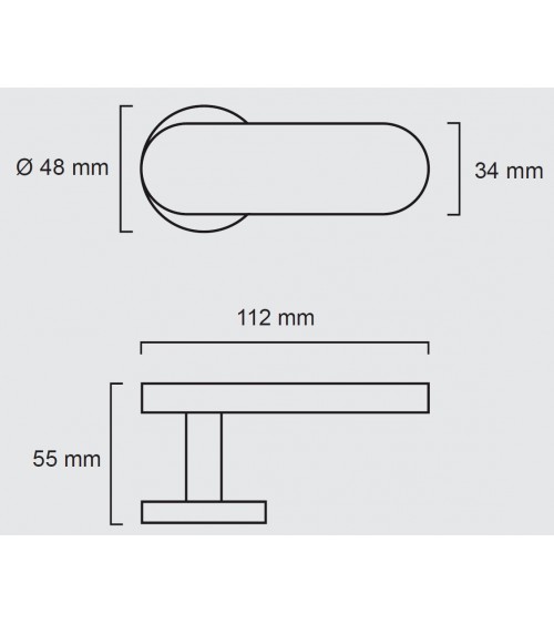 White porcelain door handle Merigous Delo Lido Cannelé - designer handle