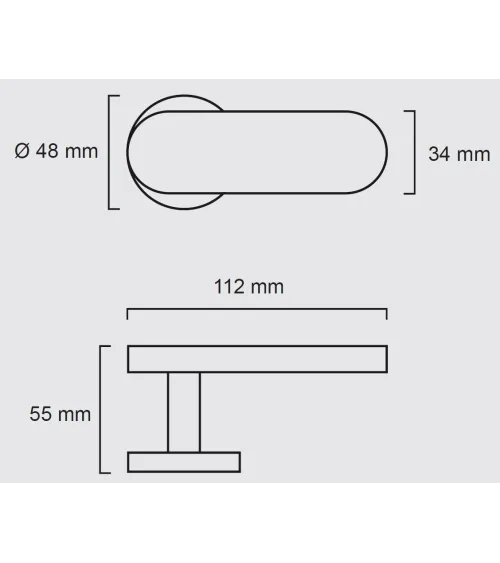 White porcelain door handle Merigous Delo Lido Cannelé - designer handle
