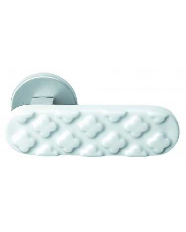 White porcelain crosspiece door handle Merigous - designer handle