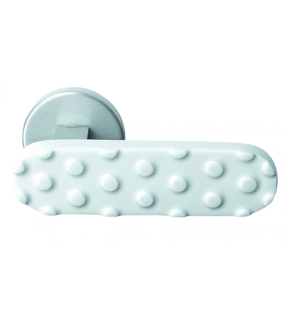 White porcelain crosspiece door handle Merigous - designer handle