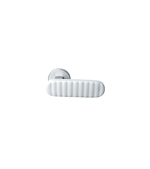 White porcelain door handle Merigous Delo Lido Cannelé - designer handle