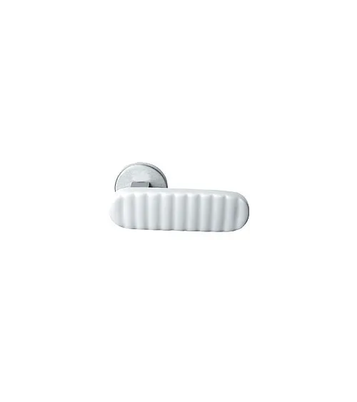 White porcelain door handle Merigous Delo Lido Cannelé - designer handle