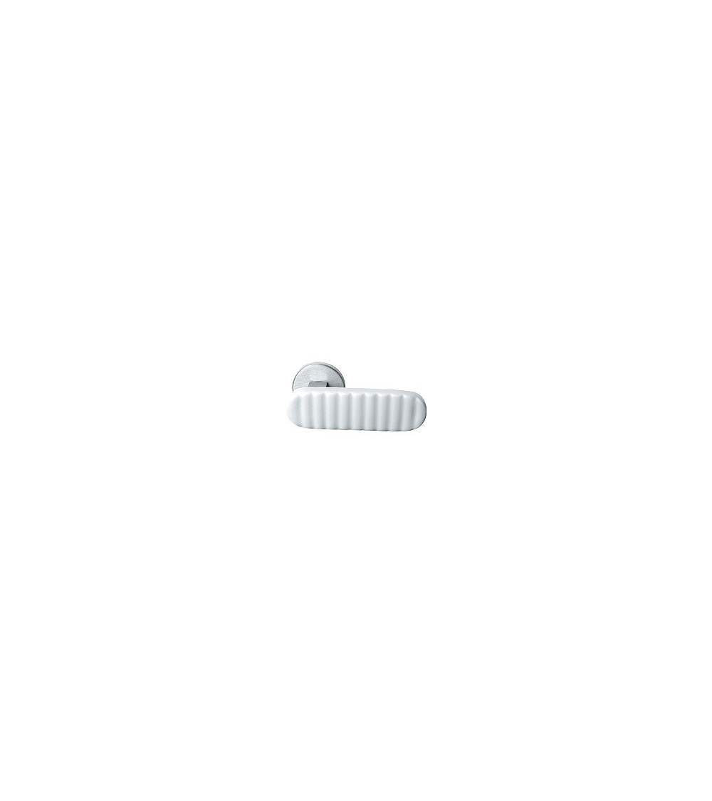 White porcelain door handle Merigous Delo Lido Cannelé - designer handle